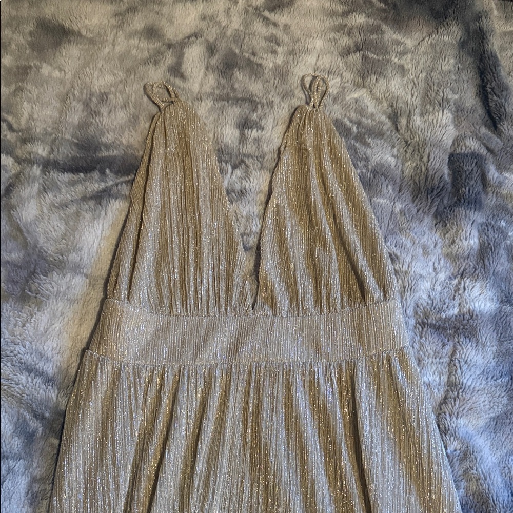 Anine Bing Metallic Gold Dress
